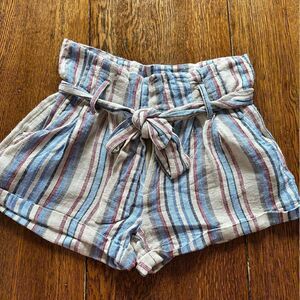 Sky and Sparrow striped linen Boho shorts. Size S